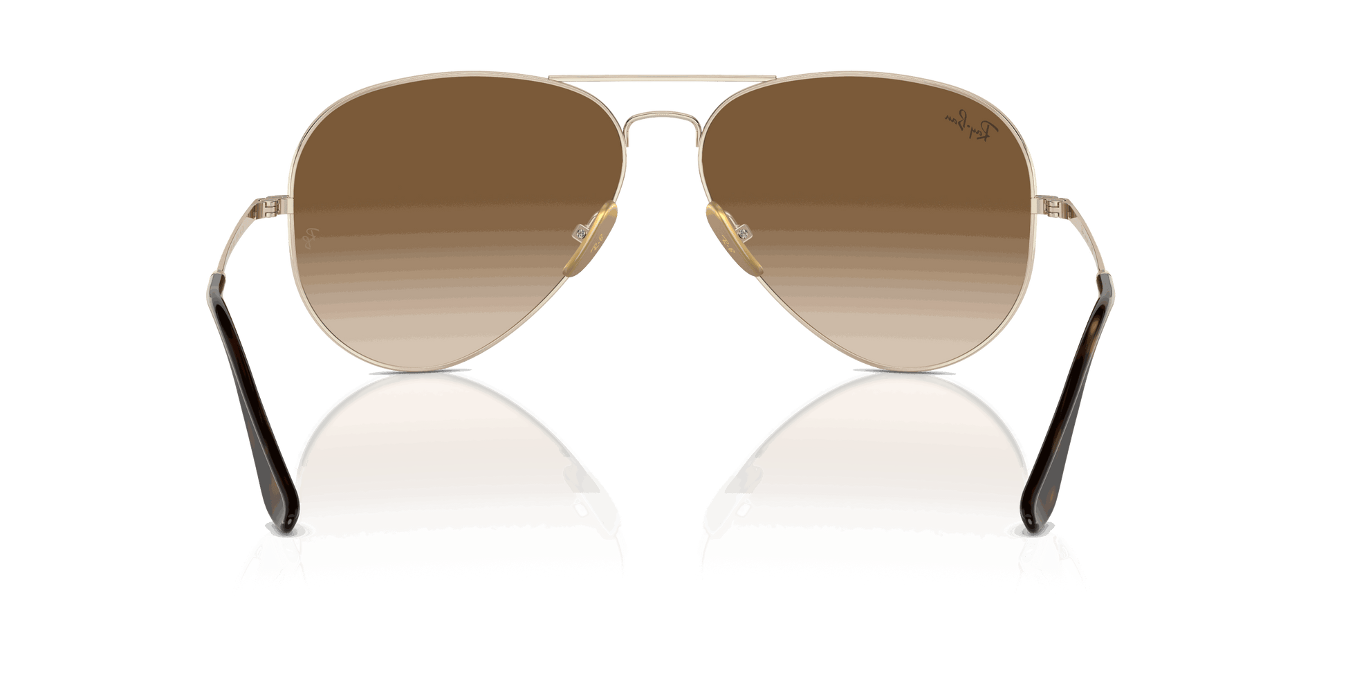 [Clear & Brown Lenses, Polished Arista Gold Frame]