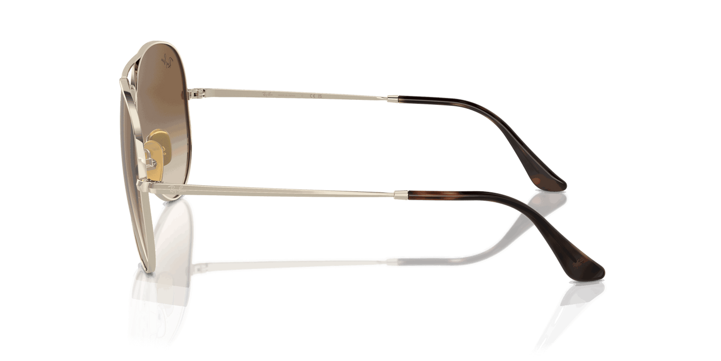 [Clear & Brown Lenses, Polished Arista Gold Frame]