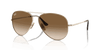 [Clear & Brown Lenses, Polished Arista Gold Frame]