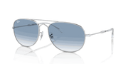 Clear & Blue Lenses, Polished Silver Frame