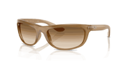 Clear Gradient Brown Lenses, Matte Opal Light Brown Frame