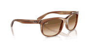 Clear Gradient Brown Lenses, Polished Striped Brown Frame