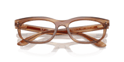 Clear Lenses, Polished Striped Brown Frame