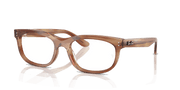 Clear Lenses, Polished Striped Brown Frame