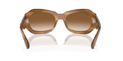 Clear & Brown Lenses, Polished Striped Brown Frame