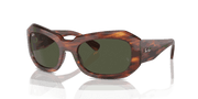 Green Lenses, Polished Striped Havana Frame