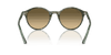 [Brown Lenses, Polished Transparent Shade Fantasy Green Frame]