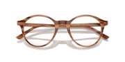 Clear Lenses, Polished Striped Brown Frame