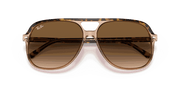 Light Brown Gradient Lenses, Polished Havana On Transparent Brown Frame