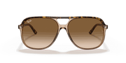 Light Brown Gradient Lenses, Polished Havana On Transparent Brown Frame