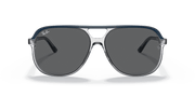 Dark Grey Lenses, Polished Blue On Transparent Frame