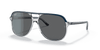 [Dark Grey Lenses, Polished Blue On Transparent Frame]