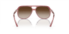 [Brown Lenses, Polished Top Red & Orange & Light Purple Frame]