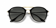 Grey Gradient Lenses, Polished Black Frame