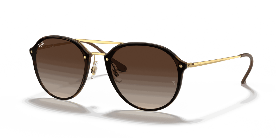 [Brown Gradient Lenses, Polished Light Havana Frame]