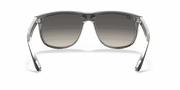 Grey Gradient Lenses, Polished Black On Transparent Frame