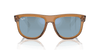 [Light Blue Lenses, Polished Transparent Camel Brown Frame]