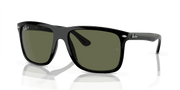 Green Lenses, Polished Black Frame