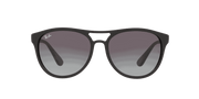 Light Grey Gradient Dark Grey Lenses, Matte Rubber Black Frame