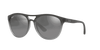 [Grey Mirror Silver Gradient Lenses, Polished Rubber Grey On Clear Grey Frame]