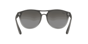 Grey Mirror Silver Gradient Lenses, Polished Rubber Grey On Clear Grey Frame