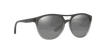 [Grey Mirror Silver Gradient Lenses, Polished Rubber Grey On Clear Grey Frame]