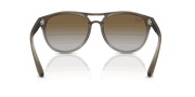 Green Gradient Lenses, Polished Brown Gradient On Clear Grey Frame