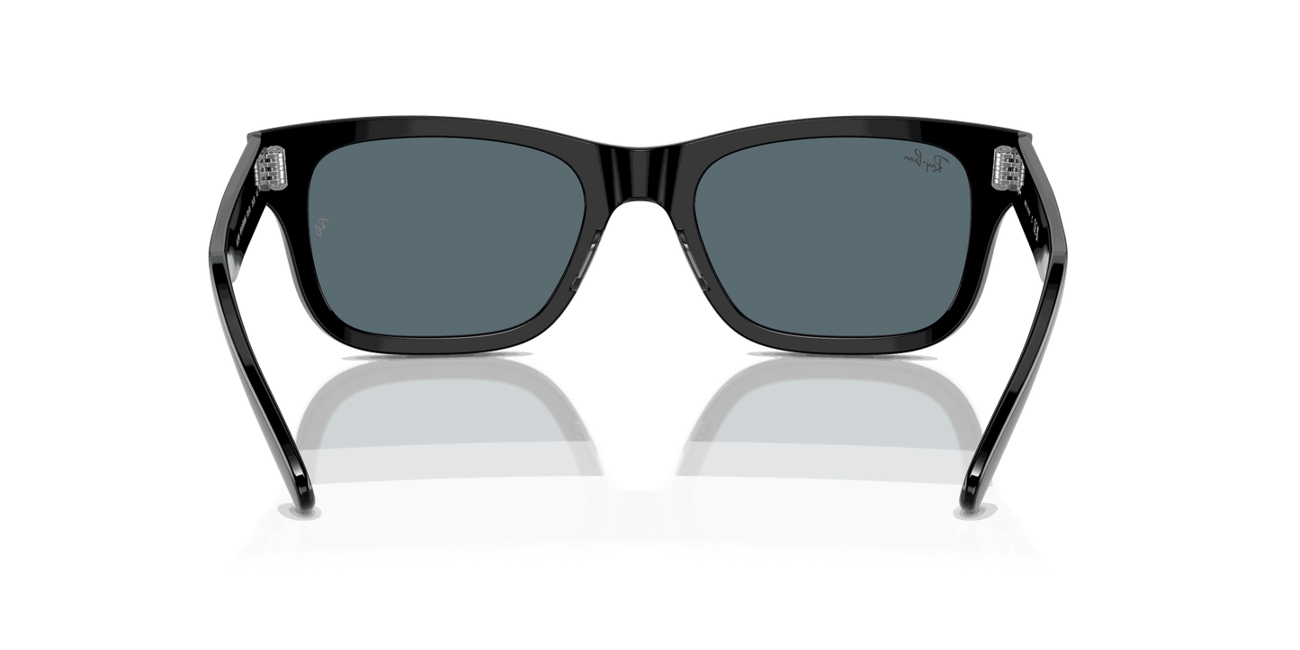 [Blue Lenses, Polished Black Frame]