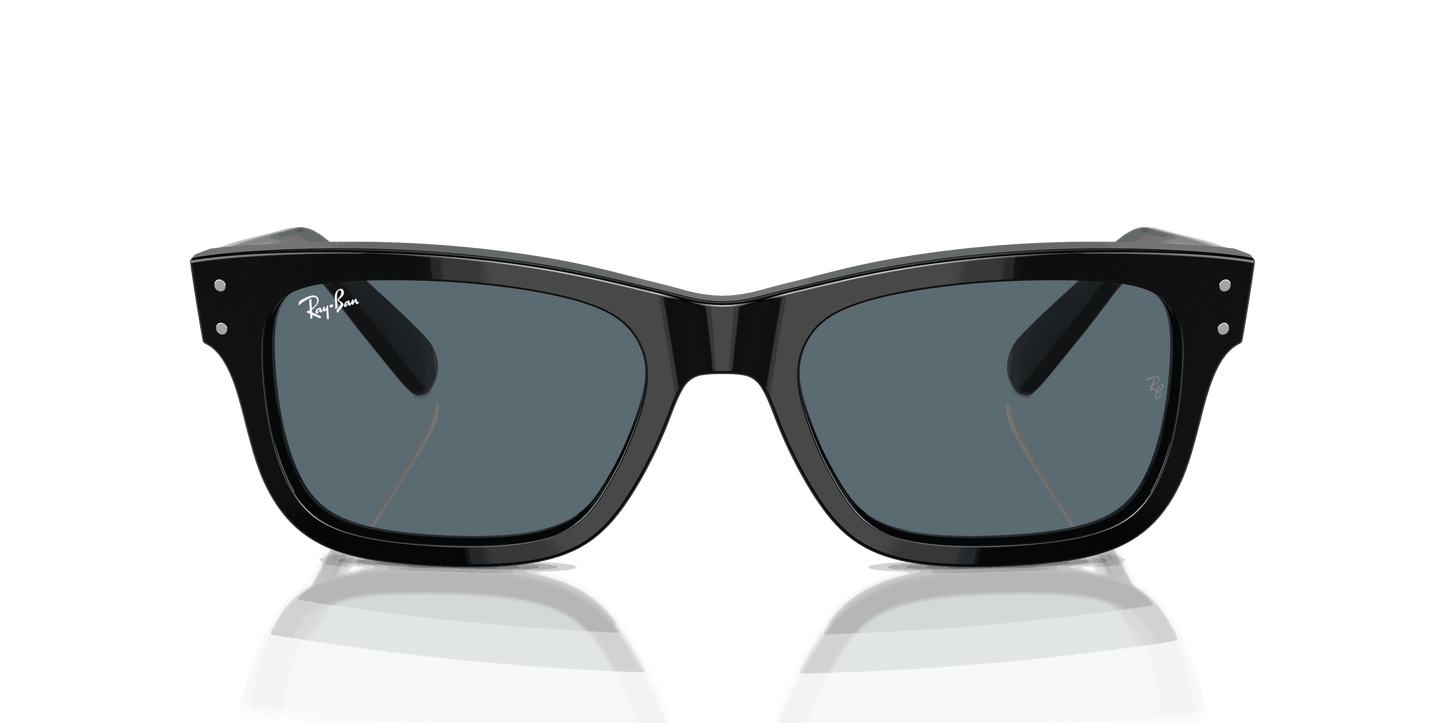 [Blue Lenses, Polished Black Frame]