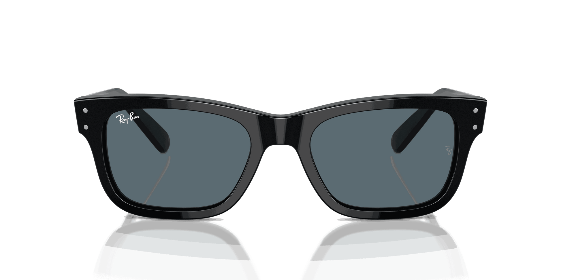 [Blue Lenses, Polished Black Frame]