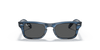 [Dark Grey Lenses, Polished Striped Blue Frame]