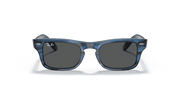 Dark Grey Lenses, Polished Striped Blue Frame