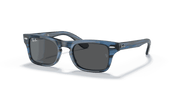 Dark Grey Lenses, Polished Striped Blue Frame