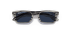 [Dark Blue Lenses, Polished Striped Grey Frame]