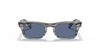 [Dark Blue Lenses, Polished Striped Grey Frame]