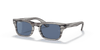 [Dark Blue Lenses, Polished Striped Grey Frame]