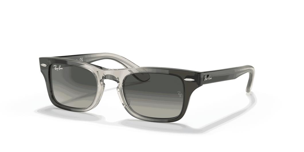 [Gradient Grey Lenses, Polished Transparent Grey Frame]