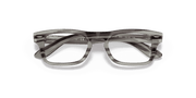 Clear Lenses, Polished Striped Grey Frame