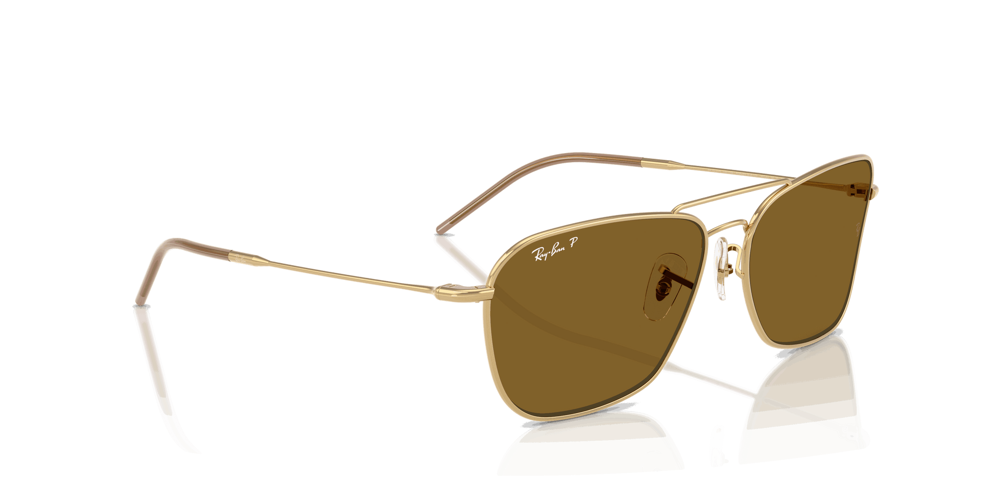 [Polar Dark Brown Lenses, Polished Arista Gold Frame]