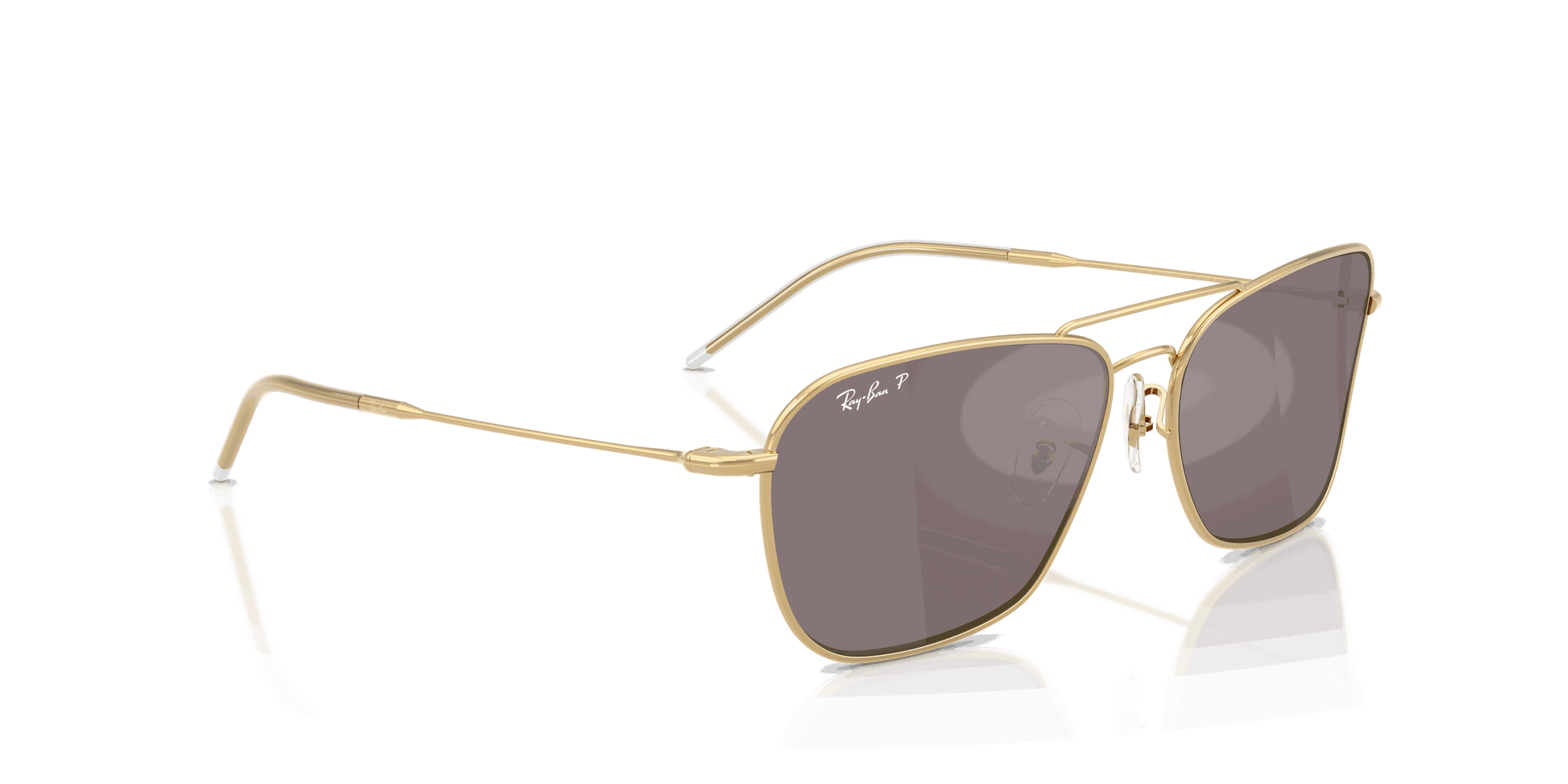 [Polar Pink Lenses, Polished Arista Gold Frame]