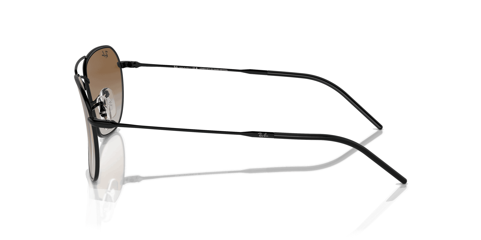 [Brown Lenses, Polished Black Frame]