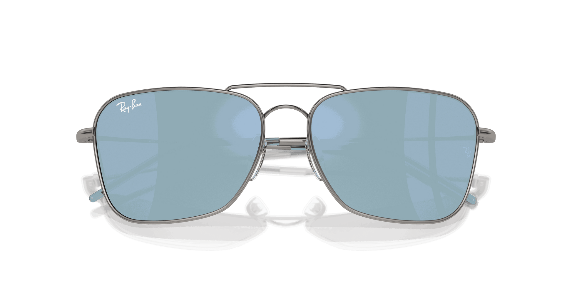 [Light Blue Lenses, Polished Gunmetal Frame]