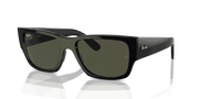 Green Lenses, Polished Black Frame