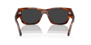 Black Lenses, Polished Striped Havana Frame