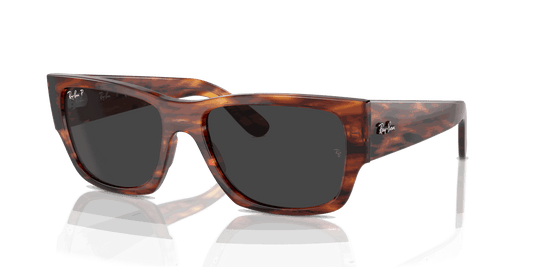 [Black Lenses, Polished Striped Havana Frame]