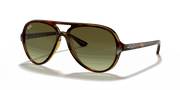 Green Gradient Lenses, Polished Light Havana Frame