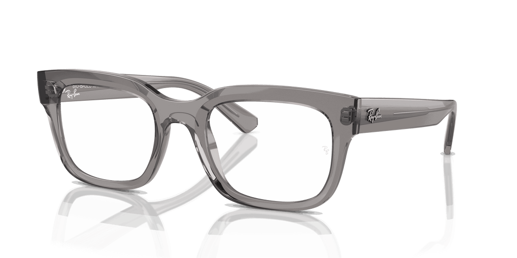 [Clear Lenses, Polished Transparent Grey Frame]