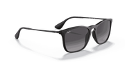 Light Grey Gradient Dark Grey Lenses, Matte Rubber Black Frame