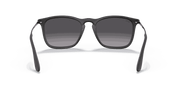 Light Grey Gradient Dark Grey Lenses, Matte Rubber Black Frame