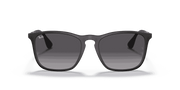 Light Grey Gradient Dark Grey Lenses, Matte Rubber Black Frame